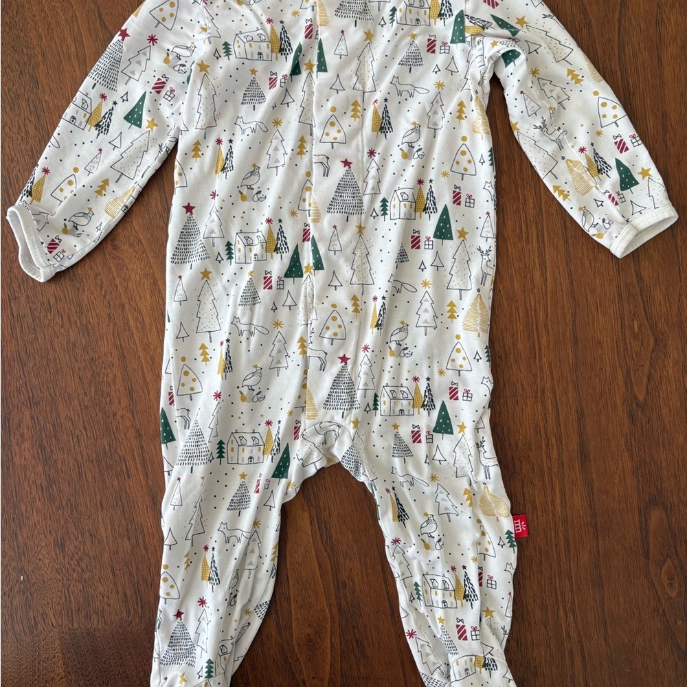 Magnetic Me Festive Tree Print Baby Pajama